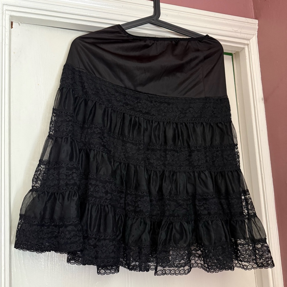 Black lace petticoat/slip